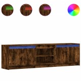 Cumpara ieftin Dulap TV cu LED, stejar fumuriu, 180x34x50 cm, lemn prelucrat