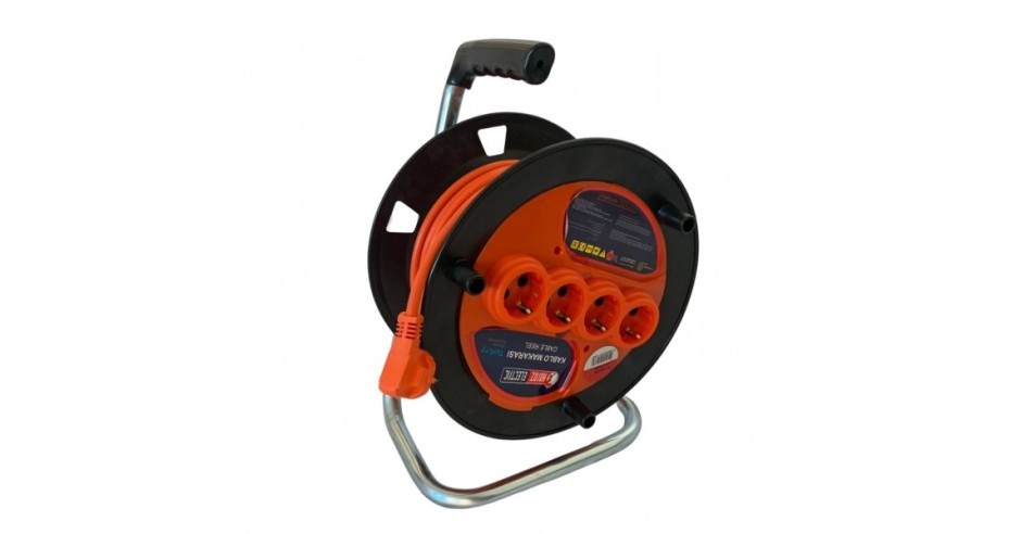 Prelungitor Tambur Derulator cu Cablu 40m 3x2.5mm 4 Posturi | arhiva ...