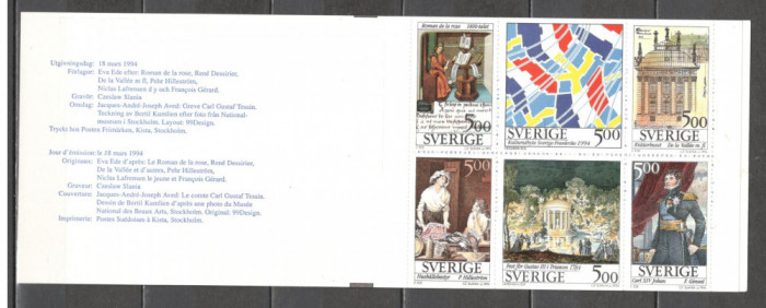Suedia.1994 Relatii culturale cu Franta carnet KS.490