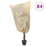 vidaXL Huse de fleece pentru plante cu șnur 4 buc 70 g/m&sup2; 0,8x1,2 m