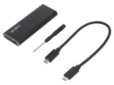 Carcasă hard disc M.2 USB 3.1 neagră
