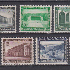 GERMANIA DEUTSCHES REICH 1936 MI. 634-641 MNH +642 MH