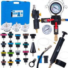 Kit tester profesional pentru radiatoare si sisteme de racire, 28 piese, Geko G02678
