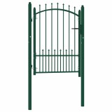Gossi poarta de gard emmen cu tarusi din otel, verde, 104x109,5 cm