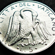 Moneda 5 LIRE - VATICAN, anul 1974 * cod 5264 B = Papa Paul VI-lea