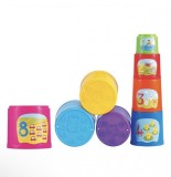 Joc educativ piramida cu cani si numere, multicolor, 15x10x27, 5 cm, ConceptSeller