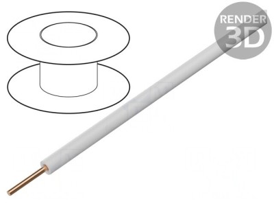 Cablu S&amp;acirc;rmă Cu 0,2mm&amp;sup2; PVC Alb 100m foto