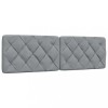 VidaXL Pernă tăblie de pat, gri deschis, 160 cm, material textil 4019226