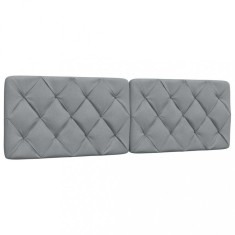 vidaXL Pernă tăblie de pat, gri deschis, 160 cm, material textil 4019226