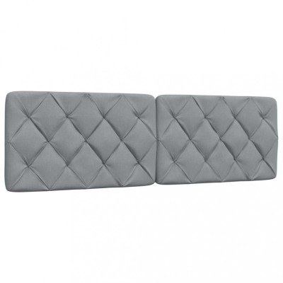 vidaXL Pernă tăblie de pat, gri deschis, 160 cm, material textil 4019226 foto