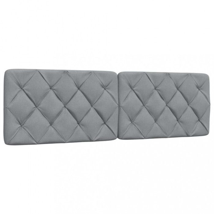 vidaXL Pernă tăblie de pat, gri deschis, 160 cm, material textil 4019226
