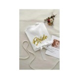 Cumpara ieftin Halat din Satin cu Cordon Alb Bride