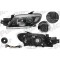 Far Mitsubishi Outlander (CU0W) 05.2005-03.2007 DEPO partea Dreapta, tip bec H1+HB3 fara motoras, culoare negru