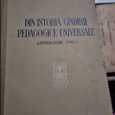 Din Istoria Gandirii Pedagogice Universale Vol. I