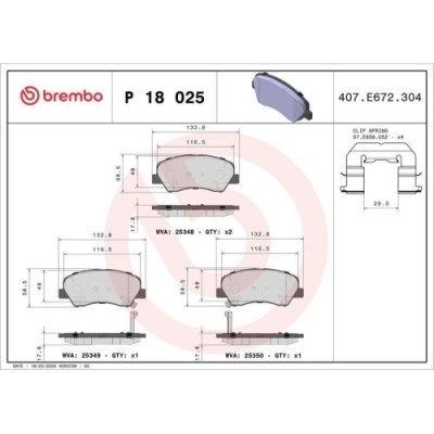 Placute frana Hyundai Accent 4 Sedan (Rb) 08.10-, I20 2 (Gb Ib) 11.14-08.21, I20 2 Hatchback Van (Gb Ib) 11.14-, I20 3 (Bc3 Bi3) 08.20-, Solaris Seda foto
