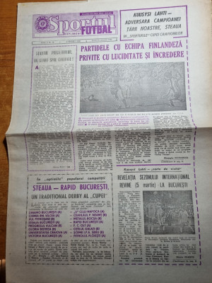 sportul fotbal 10 ianuarie 1986-steaua-rapid in cupa,steaua in sferturile CCE foto