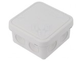 Carcasă cutie de conexiuni IP65 gri 90x90x49mm