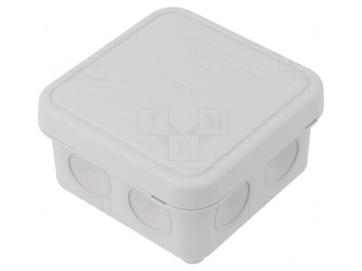 Carcasă cutie de conexiuni IP65 gri 90x90x49mm foto