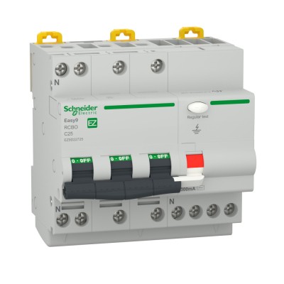 Siguranta Diferential 25A 3P+N C 300mA 4,5kA Easy9 Schneider EZ9D22725 foto
