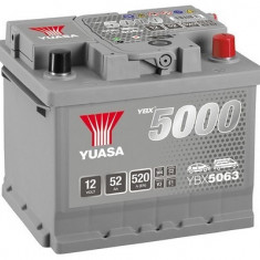 Baterie Yuasa 12V 52AH/520A YBX5000 Silver SMF de înaltă performanță (R+ Standard) 207x175x175 B13 (pornire)