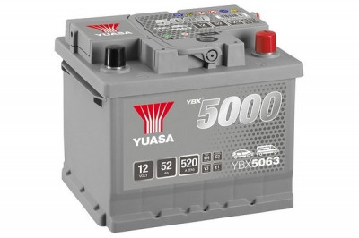 Baterie Yuasa 12V 52AH/520A YBX5000 Silver SMF de &amp;icirc;naltă performanță (R+ Standard) 207x175x175 B13 (pornire) foto