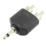 Adaptor jack tata 3,5 mm mono, la 2 x RCA tata, 126635