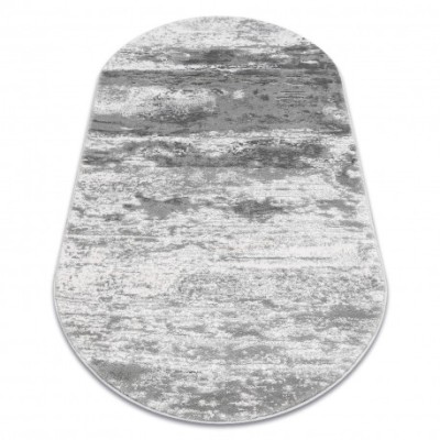 Covor acril VALS 2359 oval Abstracțiune fildeş / gri, 80x150 cm foto