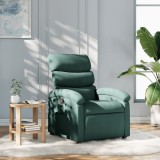 vidaXL Fotoliu rabatabil, verde &icirc;nchis, material textil