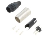 Conector XLR tată crimpat NEUTRIK, 3 pini, 1A, pe cablu