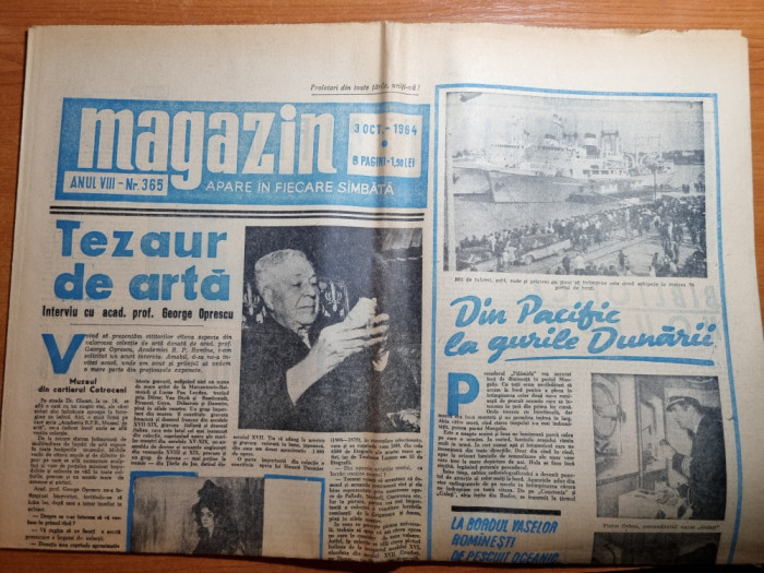 magazin 3 octombrie 1964-teatrul national domnisoara nastasia,,george oprescu