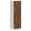 Dulap bucatarie Gossi Lucca, lemn prelucrat stejar afumat, 60x57x207cm, picioare reglabile