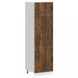 Dulap bucatarie Gossi Lucca, lemn prelucrat stejar afumat, 60x57x207cm, picioare reglabile