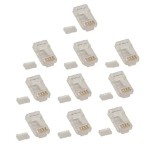 Set 10 mufe RJ45 8p8c cu ghidaj cabluri CAT6 UTP SOLID Emos K0103-10