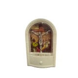 Candela Decorativa cu LED, Model Isus, Culoare Alb, Dimensiuni 15 cm,