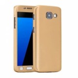 Husa protectie pentru Samsung Galaxy A3 2016 Gold Fullbody fata-spate folie de protectie gratis, MyStyle