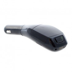 Modulator Auto, Car Kit X7, Bluetooth, FM, Slot Card, Port USB, Telecomanda foto