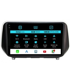Navigatie Dedicata Hyundai SantaFe (2018-2024), 9Inch, 6Gb Ram, 128Gb Stocare, Carplay