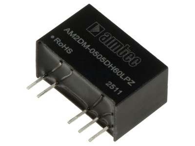 Convertor DC/DC 2W, 5V/ -5V, AIMTEC, eficiență 81% foto