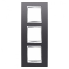 Rama Ornament 3P verticala LUX Gewiss Chorus ardezie GW16227VA
