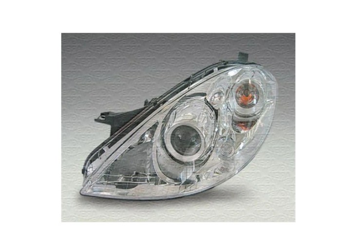 Far Mercedes Clasa A (W169), 09.2004-05.2008, montare fata, stanga, D2S+H7; electric; cu balast; cu motor; xenon, MAGNETI MARELLI