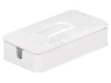 Cutie de conexiuni SUPERTRONIC ABS Albă 49x25,5x11mm Cod PP058W-S / PP58BL