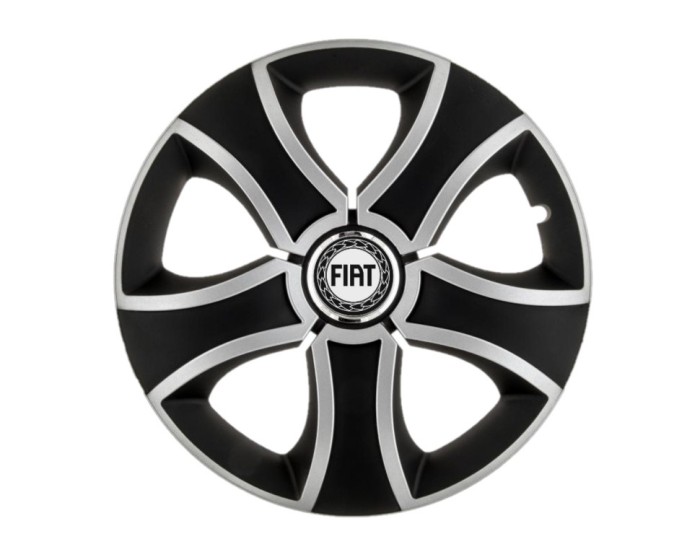 Set 4 capace roti Bis Gri-Negru R14 pentru gama auto Fiat