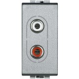 Priza audio RCA Living Light Bticino 1M aluminiu NT4281