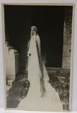 M.S. PRINCIPESA ILEANA A ROMANIEI , IN ROCHIE DE MIREASA , CU TRENA , FOTO ROYAL , BUCURESTI , FORMAT CARTE POSTALA , 1931