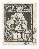 Romania, LP VI.11/1921, Asistenta sociala - Infirmiera, 25 bani cu fil., oblit., Stampilat