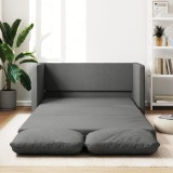Gossi canapea extensibila 2 in 1, gri inchis, 112x174x55 cm, textil