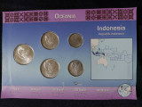 Seria completata monede - Indonezia 1994-2003 , 5 monede, Asia