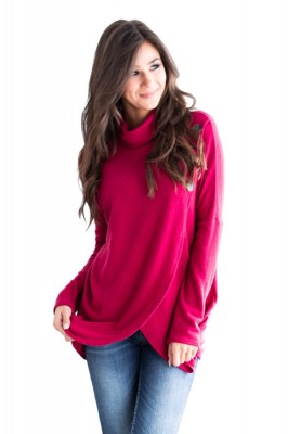 G657-55 Bluza asimetrica accesorizata cu nasturi foto