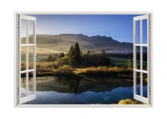 Autocolant decorativ, Fereastra, Natura si peisaje, Multicolor, 85 cm, 2301ST foto