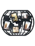 Rama Foto Colaj Negru Harta Lumii, 5 Poze: 3x 10x15 cm, 2x 10x10 cm